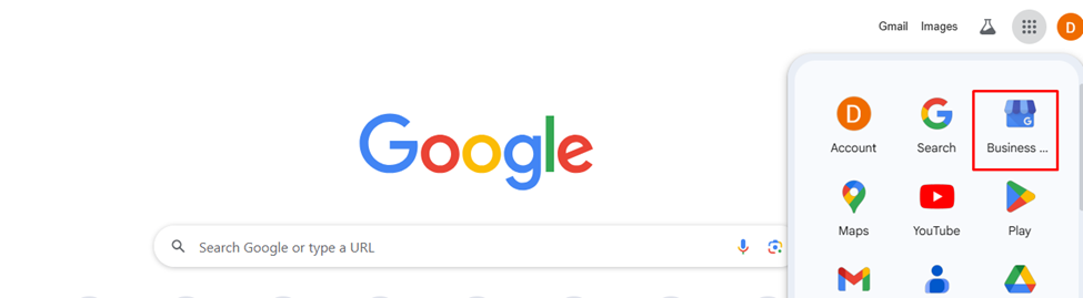 Log into your Google Business Profile account